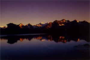 Abenddämmerung Zupalseehütte