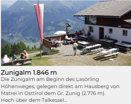 Zunigalm 1.846m