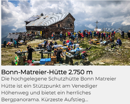 Bonn-Matreier-Hütte 2.750m