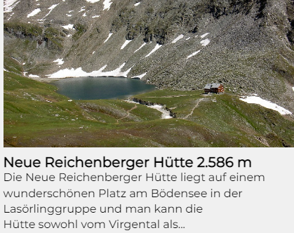 Neue Reichenberger Hütte 2.586m
